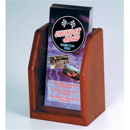 Wooden Mallet Countertop Brochure Display in Mahogany WO599399